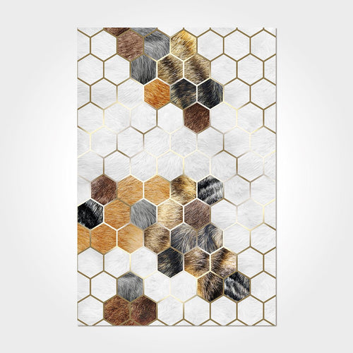 Geometric Area Rug – Washable Non Slip Chenille Cotton Rug With Modern Design