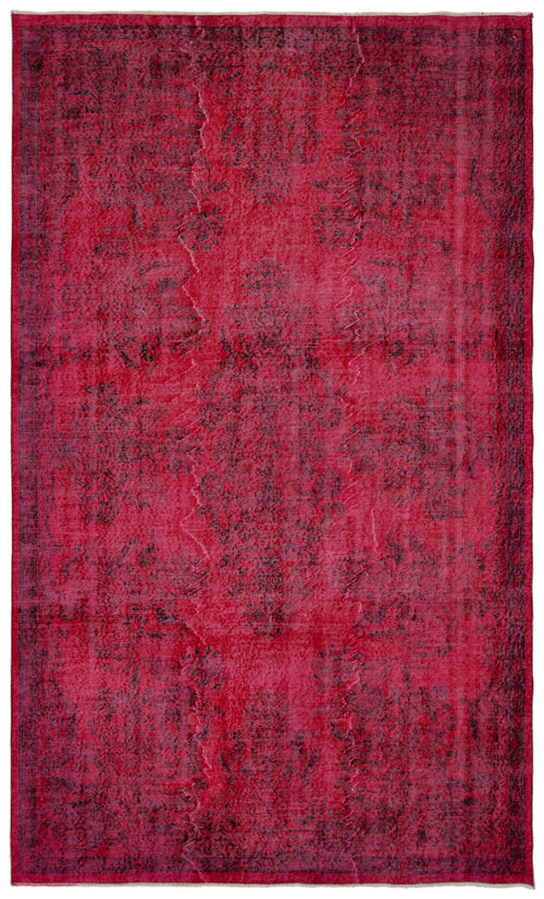 Atina Red Vintage Wool Handmade Area Rug 5'6" x 9'5"
