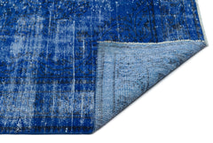 Atina Navy Vintage Wool Handmade Area Rug 5'0" x 8'5"