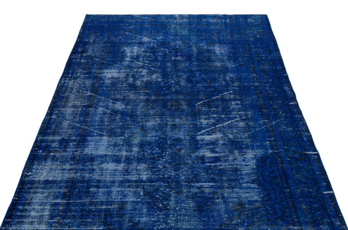 Atina Navy Vintage Wool Handmade Area Rug 5'0" x 8'5"