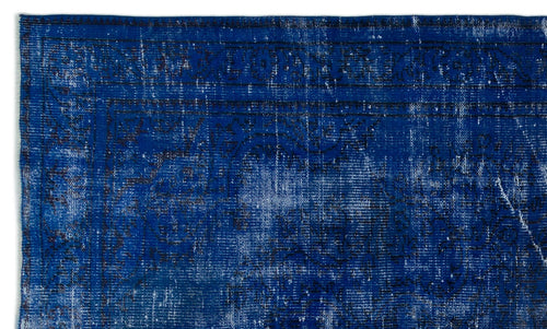 Atina Navy Vintage Wool Handmade Area Rug 5'0" x 8'5"