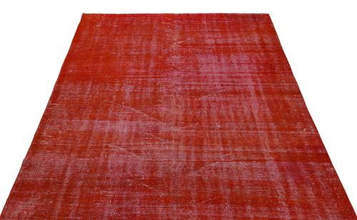 Atina Red Vintage Wool Handmade Area Rug 5'2" x 8'10"