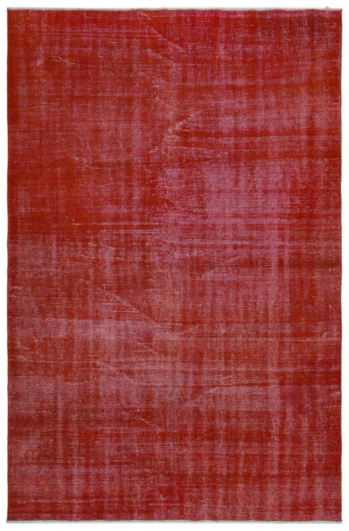 Atina Red Vintage Wool Handmade Area Rug 5'2" x 8'10"