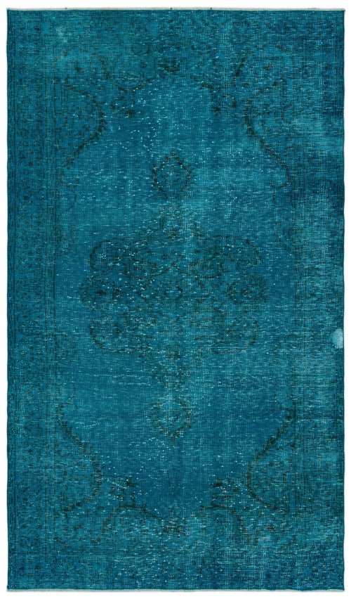 Atina Turquoise Vintage Wool Handmade Area Rug 5'8" x 9'7"