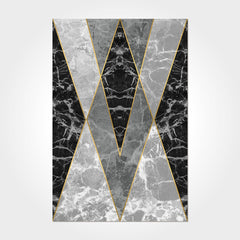 Geometric Area Rug – Washable Non Slip Chenille Cotton Carpet with Modern Design