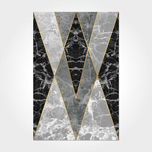 Geometric Area Rug – Washable Non Slip Chenille Cotton Carpet with Modern Design