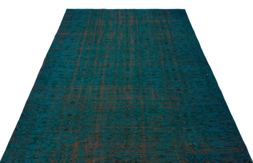 Atina Turquoise Vintage Wool Handmade Area Rug 5'2" x 7'11"