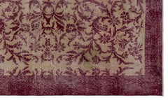 Atina Burgundy Vintage Wool Handmade Area Rug 4'6" x 7'7"