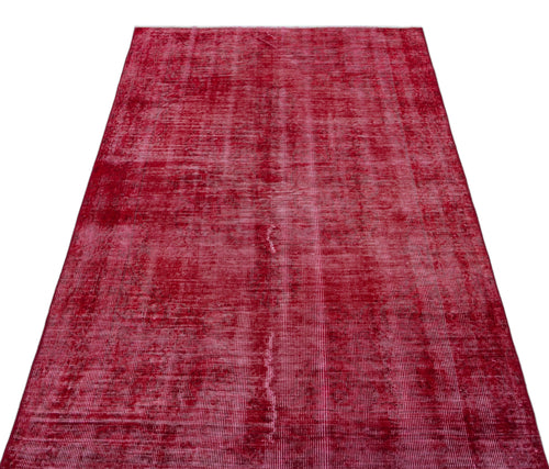 Atina Red Vintage Wool Handmade Area Rug 3'8" x 6'10"