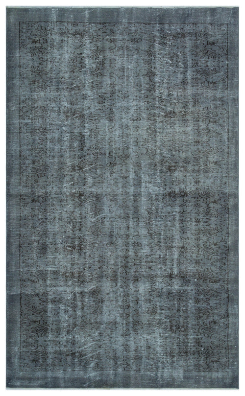 Atina Grey Vintage Wool Handmade Area Rug 5'7" x 9'6"