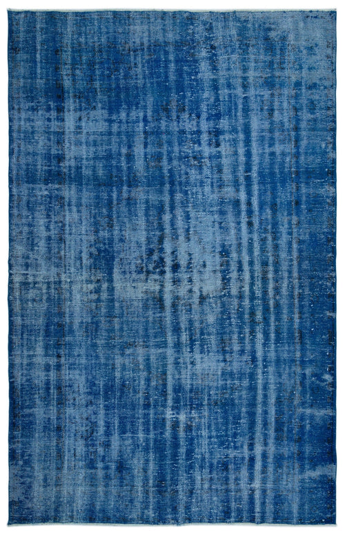 Atina Blue Vintage Wool Handmade Area Rug 5'11" x 9'5"
