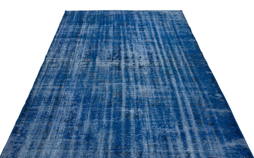 Atina Blue Vintage Wool Handmade Area Rug 5'11" x 9'5"