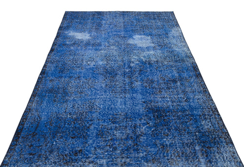 Atina Blue Vintage Wool Handmade Area Rug 5'3" x 9'0"