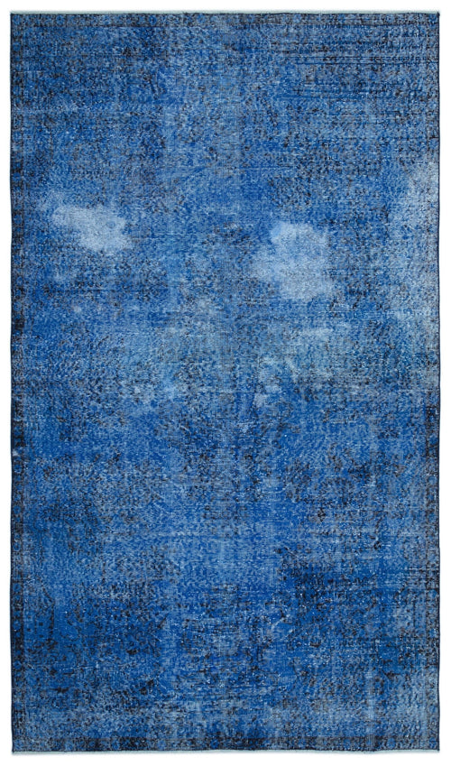 Atina Blue Vintage Wool Handmade Area Rug 5'3" x 9'0"