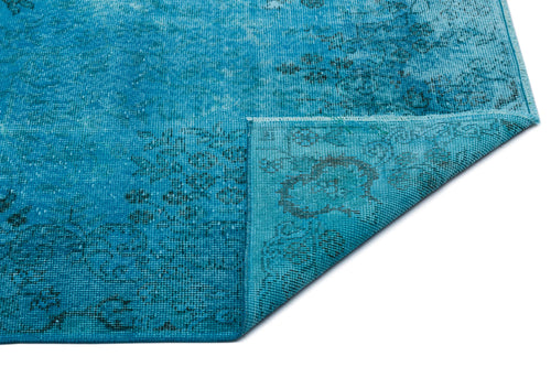 Atina Turquoise Vintage Wool Handmade Area Rug 5'7" x 9'5"