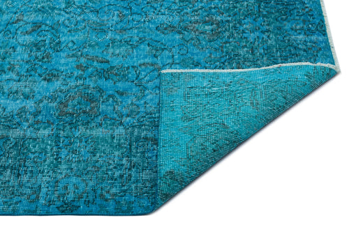 Atina Turquoise Vintage Wool Handmade Area Rug 5'10" x 9'1"