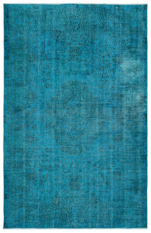 Atina Turquoise Vintage Wool Handmade Area Rug 5'10" x 9'1"