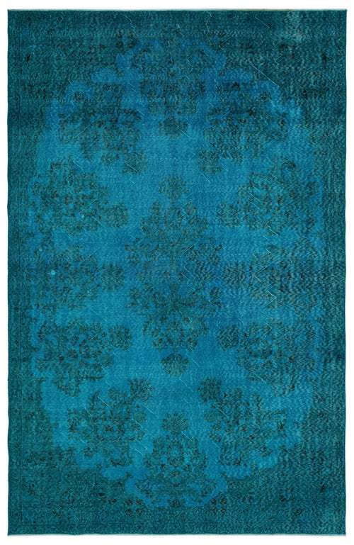 Atina Turquoise Vintage Wool Handmade Area Rug 7'2" x 10'11"
