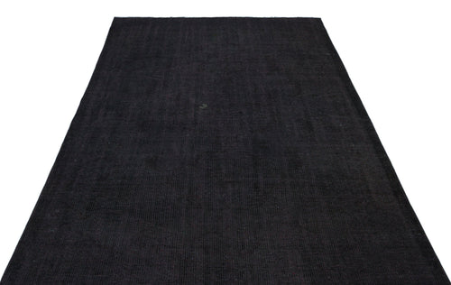 Atina Black Vintage Wool Handmade Area Rug 5'3" x 8'8"