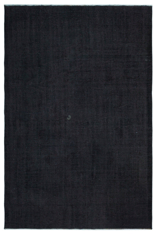 Atina Black Vintage Wool Handmade Area Rug 5'3" x 8'8"