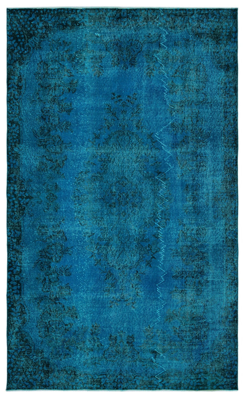Atina Turquoise Vintage Wool Handmade Area Rug 5'8" x 9'4"