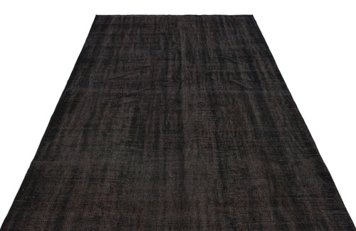 Atina Black Vintage Wool Handmade Area Rug 5'7" x 9'5"