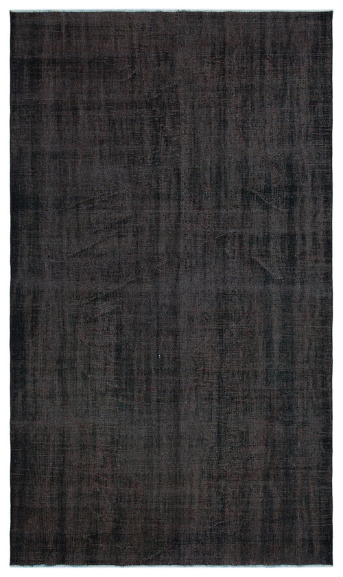 Atina Black Vintage Wool Handmade Area Rug 5'7" x 9'5"
