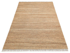 Modern Washable Kilim - Brown Cotton Rug | Fluff Resistant, Flatweave Area Carpet