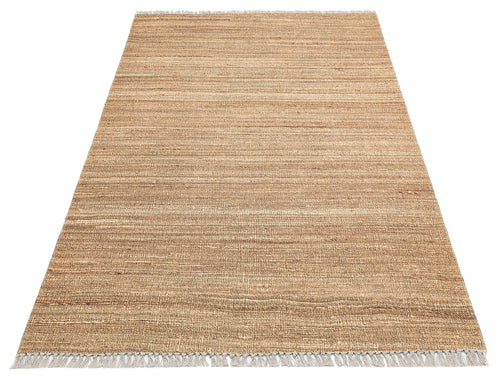 Modern Washable Kilim - Brown Cotton Rug | Fluff Resistant, Flatweave Area Carpet