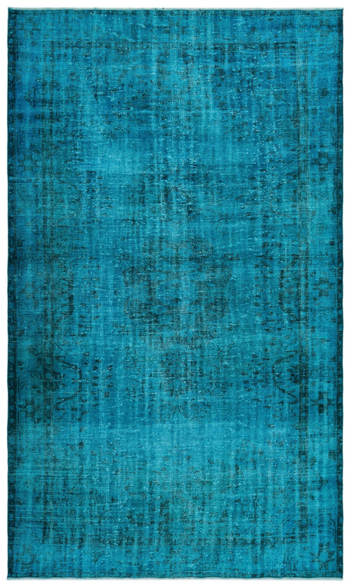 Atina Turquoise Vintage Wool Handmade Area Rug 6'1" x 10'3"