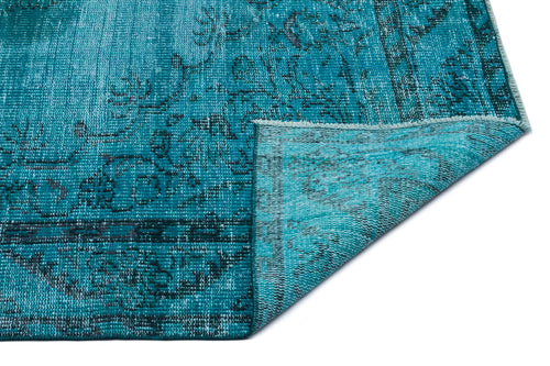 Atina Turquoise Vintage Wool Handmade Area Rug 5'10" x 8'7"