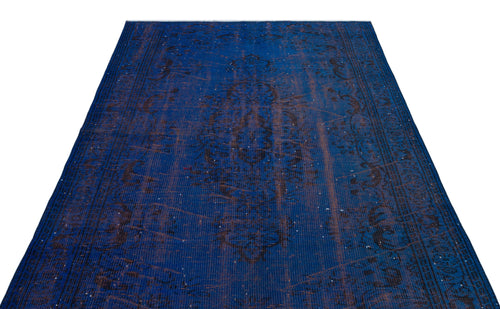 Atina Blue Vintage Wool Handmade Area Rug 5'5" x 8'11"
