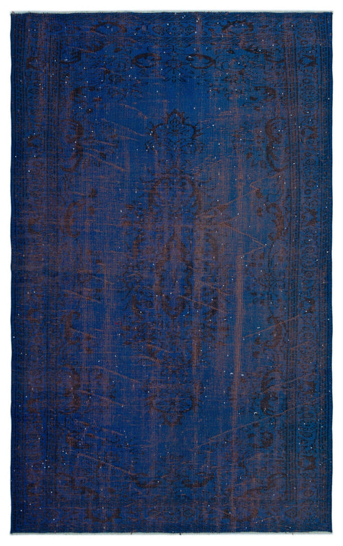 Atina Blue Vintage Wool Handmade Area Rug 5'5" x 8'11"