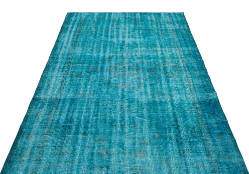 Atina Turquoise Vintage Wool Handmade Area Rug 5'0" x 9'0"