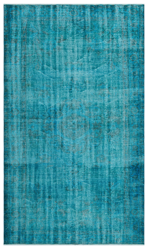 Atina Turquoise Vintage Wool Handmade Area Rug 5'0" x 9'0"