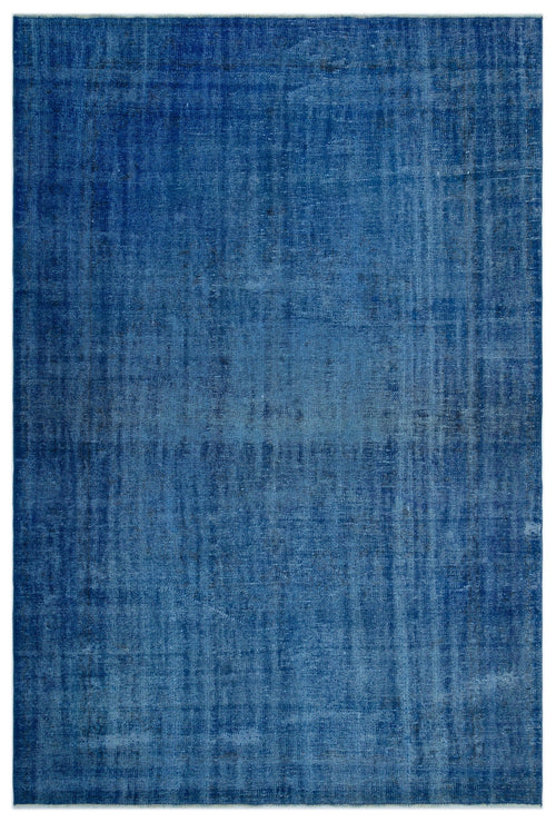 Atina Blue Vintage Wool Handmade Area Rug 6'0" x 8'10"