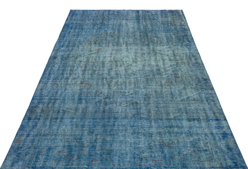 Atina Blue Vintage Wool Handmade Area Rug 5'3" x 9'2"