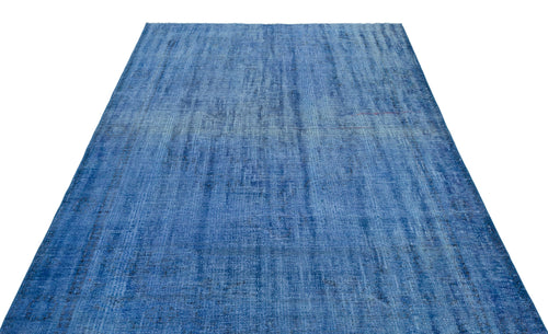 Atina Blue Vintage Wool Handmade Area Rug 5'9" x 8'11"