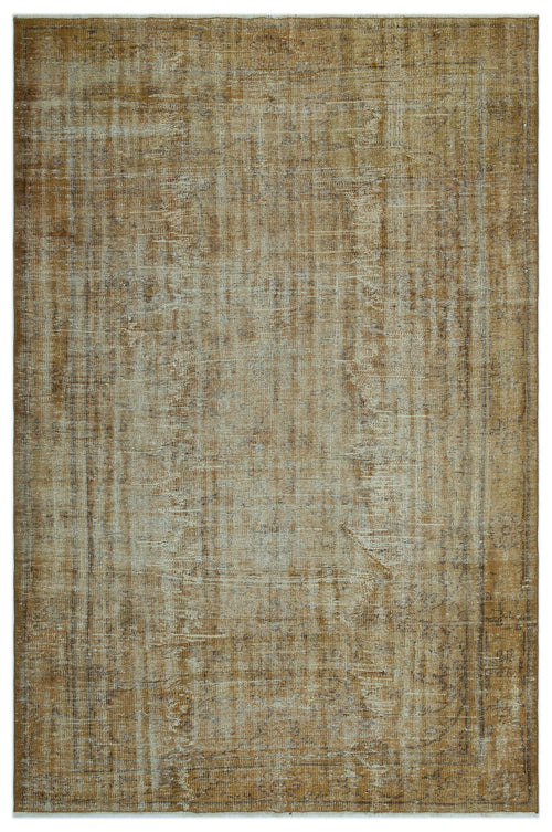 Atina Brown Vintage Wool Handmade Area Rug 5'10" x 8'8"