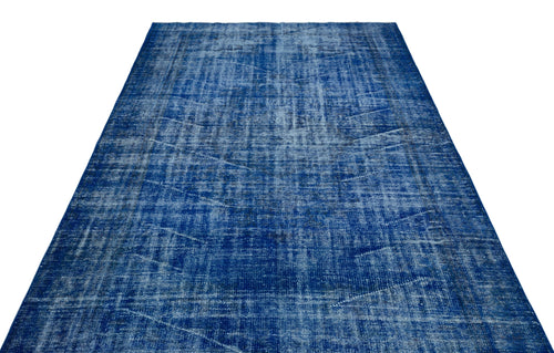 Atina Blue Vintage Wool Handmade Area Rug 6'6" x 8'7"