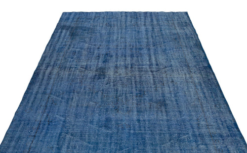 Atina Blue Vintage Wool Handmade Area Rug 5'9" x 9'4"