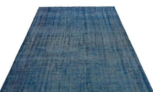 Atina Blue Vintage Wool Handmade Area Rug 5'7" x 9'2"