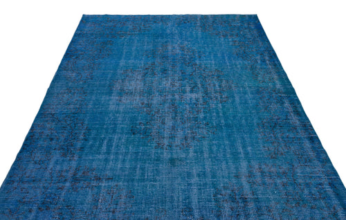 Atina Blue Vintage Wool Handmade Area Rug 6'3" x 9'0"