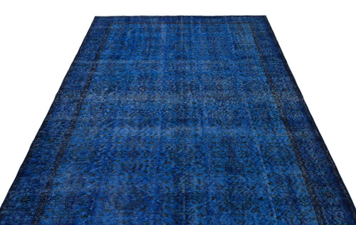 Atina Blue Vintage Wool Handmade Area Rug 6'0" x 9'7"