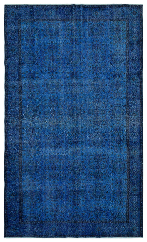 Atina Blue Vintage Wool Handmade Area Rug 6'0" x 9'7"