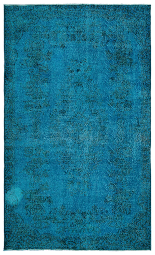 Atina Turquoise Vintage Wool Handmade Area Rug 5'6" x 9'2"