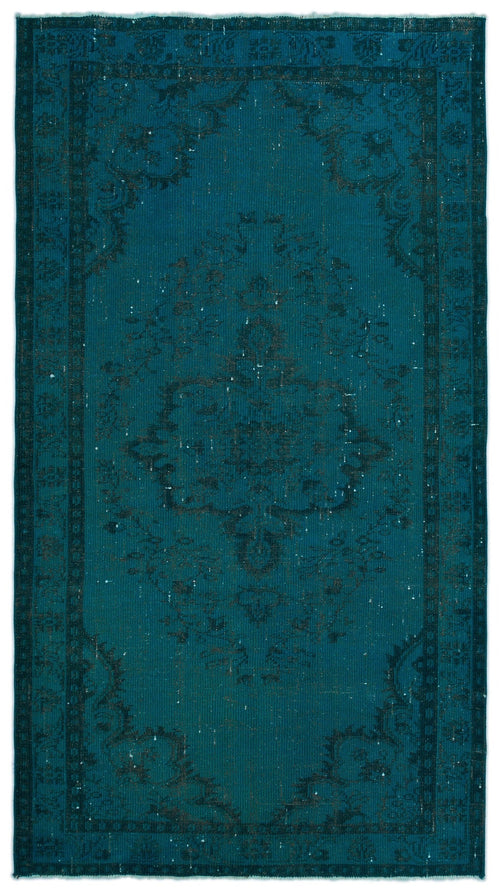 Atina Turquoise Vintage Wool Handmade Area Rug 5'3" x 8'4"