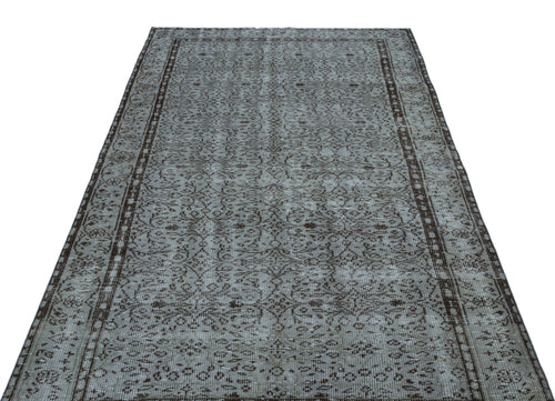 Atina Grey Vintage Wool Handmade Area Rug 4'10" x 8'9"