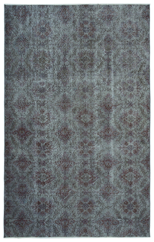 Atina Grey Vintage Wool Handmade Area Rug 5'9" x 9'1"