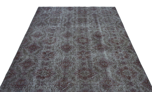 Atina Grey Vintage Wool Handmade Area Rug 5'9" x 9'1"